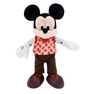 Disney Parks Mickey Mouse Plush Valentine's Day Chocolate Strawberry 13” NWT